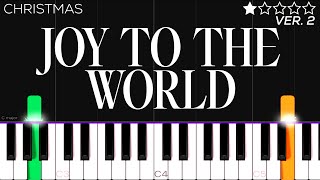 Christmas  Joy To The World  EASY Piano Tutorial [upl. by Brebner]