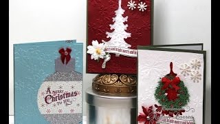 Christmas Card Tutorials 2013  3 Die Cut Negatives as Layers [upl. by Regor]