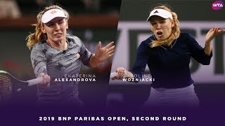 Ekaterina Alexandrova vs Caroline Wozniacki  2019 BNP Paribas Open Second Round  WTA Highlights [upl. by Anasxor]