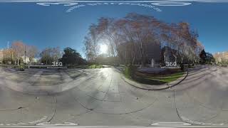 360 VR Paseo del Prado with Apollo Fountain in Madrid Spain [upl. by Aynor]