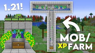 Easy MOB XP Farm Tutorial in Minecraft Bedrock 121 Without Mob Spawner [upl. by Petes19]