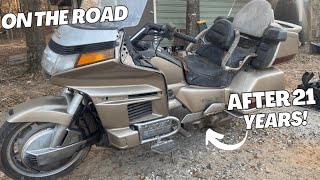 200 1988 HONDA GOLDWING GL1500 IS BACK ON THE ROAD AFTER SITTING 21 YEARS OUTSIDE [upl. by Tallou80]