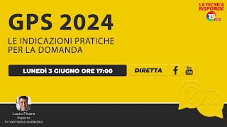 Gps 202426 le indicazioni per inoltrare correttamente la domanda [upl. by Adnawal]