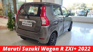 Maruti Suzuki WagonR Facelift 2022 🔥 Wagonr Zxi Plus AMT Top Model  Detailed Walkaround Video [upl. by Rust]