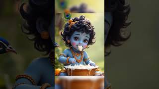 Little Krishna cute Krishna krishna krishnabhajan krishnastatus cutekrishna laddugopal cutegod [upl. by Lorain]