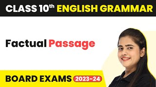 Factual Passage  Reading Comprehension  Class 10th Sample Paper Solution  CBSE 202425 [upl. by Atiuqa]