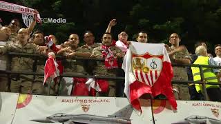 El equipo celebra el triunfo ante el FK Zalgiris con la Baltic Air Policing [upl. by Ayekim]