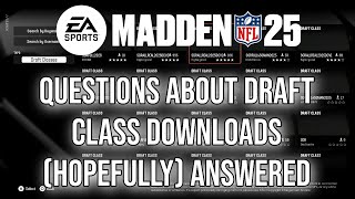 Madden NFL 25  PS5  HOW To Find Draft Classes  Other Questions Answered [upl. by Kiah871]