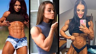 Muscle Girls Flexing Muscles 💪 shorts fbb girlswithmuscle musclegirl fitnessgirl [upl. by Sulokcin839]