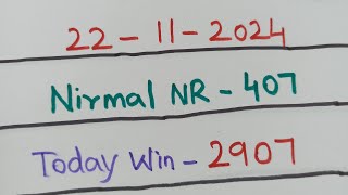 22112024  Nirmal NR 407  today  Kerala lottery guessing number  live result  bending chart [upl. by Kehsihba704]