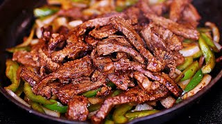 Easiest Steak Fajitas Recipe  So Good How to make Steak Fajitas [upl. by Olivie]