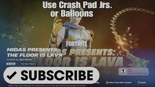 Use Crash Pad Jrs or Balloons  Crash Pads Have NOW Been Added  Fortnite The Floor is Lava Quest [upl. by Ayimat]