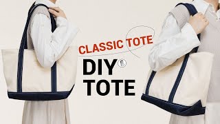 How to Sew Classic Tote Bag  Stepbystep Sewing Tutorial [upl. by Etac42]