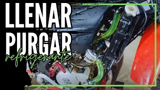 Como RELLENAR y PURGAR el circuito de LIQUIDO REFRIGERANTE de la moto CORRECTAMENTE  BETA RRT 17 [upl. by Shugart719]