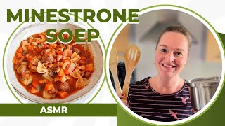 ASMR  Cook with me 👩🏼‍🍳 Minestronesoep koken  Fluisteren  Voiceover [upl. by Porett]