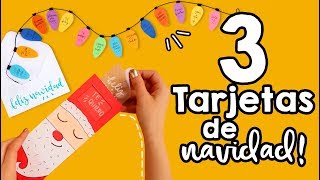 3 Tarjetas NAVIDEÑAS fáciles 🎄 Especial de Navidad✨ [upl. by Pontias]