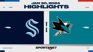 NHL Highlights  Kraken vs Sharks  January 30 2024 [upl. by Hooper]