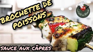 Brochette de poissons  Secret pour cuire un poisson sans quil accroche [upl. by Ennylhsa]