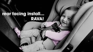 Nuna RAVA Rear Facing Installation [upl. by Ellary652]