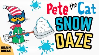 Pete the Cat Snow Daze Brain Break  Winter Exercise [upl. by Siaht]