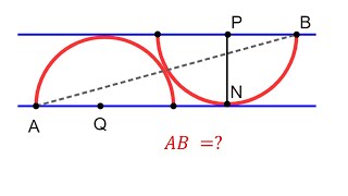 Two touching semicircles IOLYMPIAD I SAT I MCAT I Xth I GRE I PreMath I NSO  IMO  SOF [upl. by Irrot]