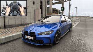 800HP BMW M3 G80 Swerving Through Traffic  Assetto Corsa Thrustmaster TX Gameplay [upl. by Piane]