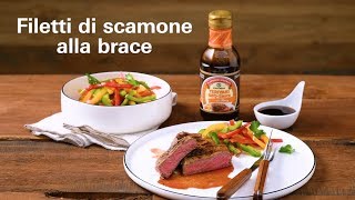 Ricetta Filetti di scamone alla brace [upl. by Kerred]