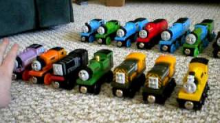 My wooden train collection Thomas the Tank Engine [upl. by Adnawed]