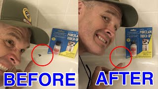 Chipped Bathtub Repair Easy “Anyone Can Do It” Method [upl. by Iretak]