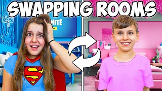 HILARIOUS Sibling ROOM SWAP 🤣 oops [upl. by Cralg]