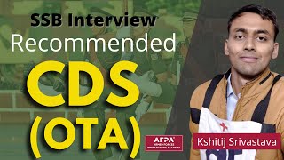 CDS OTA SSB Interview Recommended  AFPA  CDR Natarajan  SSB SSB Preparation [upl. by Suki]