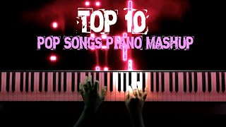 TOP 10 Pop Songs Piano Mashup  Miley Cyrus Celine Dion Whitney Houston Stephen Sanchez Joji [upl. by Ocisnarf]