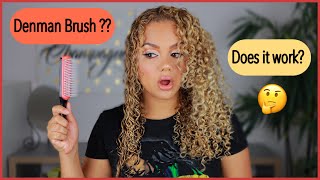 Denman Brush for curly hair  DOES IT REALLY WORK [upl. by Calore]