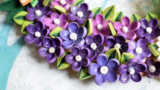 Quilled flower Wreath Part 2 Quilled leaves Handmade leaf Christmas Decoration [upl. by Cristie605]