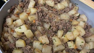 How To Make Carne Molida Con Papas  EASY And Tasty One Pan Meal  Ground Beef With Potatoes [upl. by Nerat]