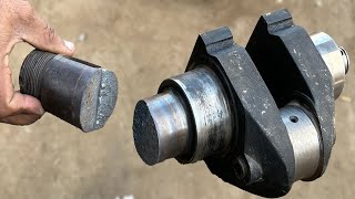 Amazing Rebuilding Process of 2Piece Broken CRANKSHAFT  HOW Fixing a Broken CRANKSHAFT [upl. by Hannan]