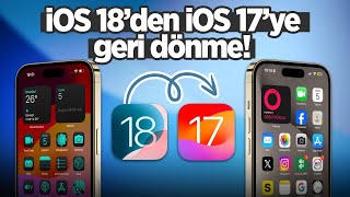 iOS 18den iOS 17ye düşürme rehberi iOS sürüm düşürme nasıl yapılır [upl. by Ecnedurp241]