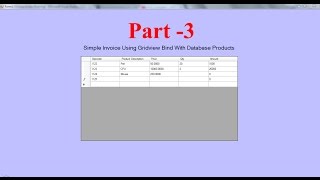 Invoice in datagridview Part3 [upl. by Eetsirhc80]