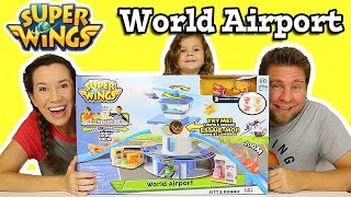 Super Wings World Airport Play And Review [upl. by Ehrman334]