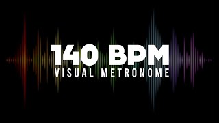 140 BPM Metronome Visual Metronome  Click Track [upl. by Lilithe174]