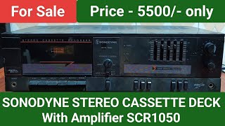 SONODYNE STEREO CASSETTE DECK with Amplifier CSR1050 Nice Sound Quality Contact No  8750424840 [upl. by Tenom213]