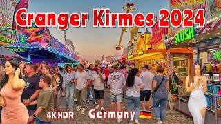 tour at Cranger Kirmes 2024 one of the biggest fair in NRW in Germany 4K HDR [upl. by Eltsyrc]