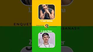 Luan Santana ou Justin Bieber enquetesinsanas oquevoceprefere enquete quiz trivia [upl. by Matt88]