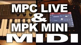 MPC LIVE and MPK MINI connecting MIDI [upl. by Kempe]