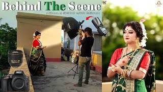 ।। Reception Look Photoshoot ।। Nikon d 5600 with 85mm ।। Godox V1 ।। Behind The Scenes ।। Outdoor । [upl. by Joell]