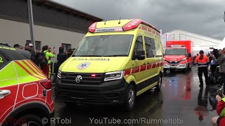 Rettmobil Expo 2024 Parade  110 EMS Fire Police Emergency Vehicles With Lights amp Sirens GER [upl. by Vassili]