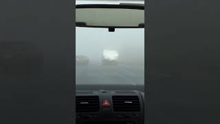 Foggy day 🌁 remix visibilityhacking automobile road scary [upl. by Eibber]