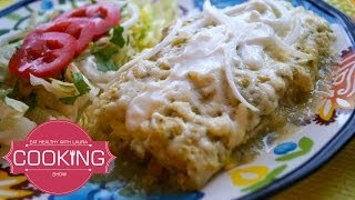 How to make Chicken Enchiladas with Green Sauce ♥ Enchiladas Suizas Recipe ♥ Mexican Enchiladas [upl. by Hsirt]