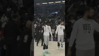 Something Stink During The Spurs Intro 😳😭 nba sanantoniospurs chrispaul victor viralreels [upl. by Yralam]