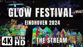 GLOW Eindhoven 2024  The Stream  Light Festival  4K Ultra HD 60FPS [upl. by Tenney]